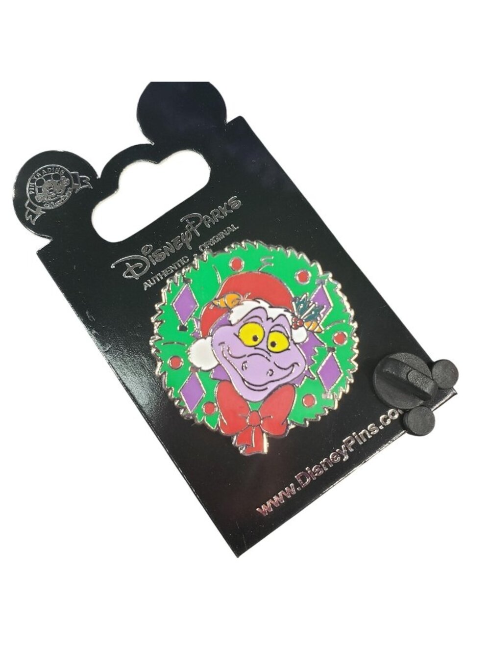 Disney Figment Santa Trading Pin Christmas Wreath Epcot Dragon 2008 Holiday